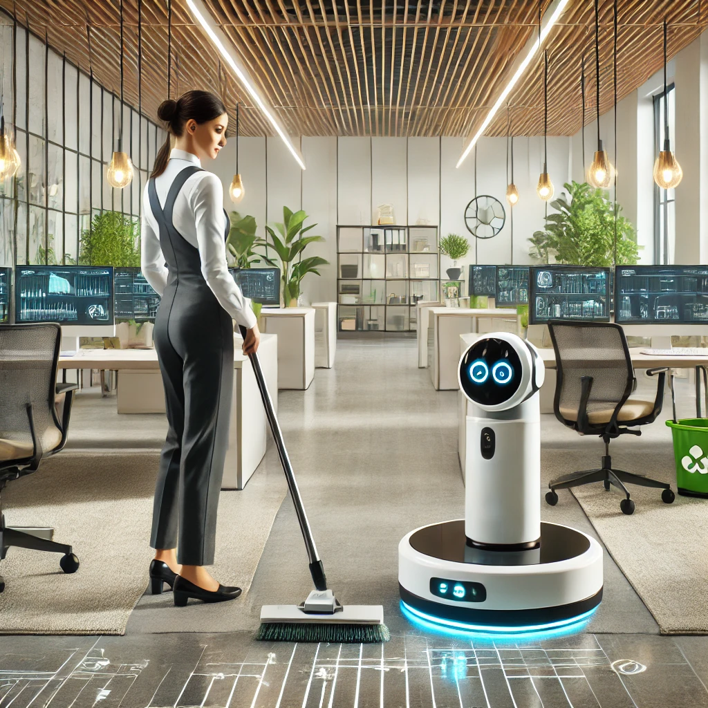 modern trends in commercial cleaning with advanced technology and eco-friendly tools